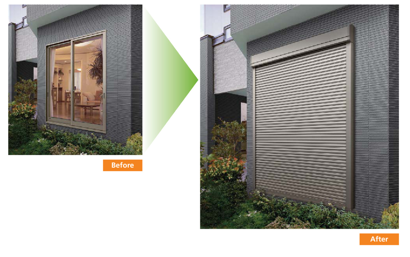 『後付シャッター・雨戸』で防災・防犯対策！