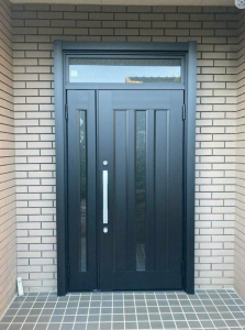 side様　リフォーム リシェント S14型 両袖FIXランマ無し (木目) | 玄関ドア・窓